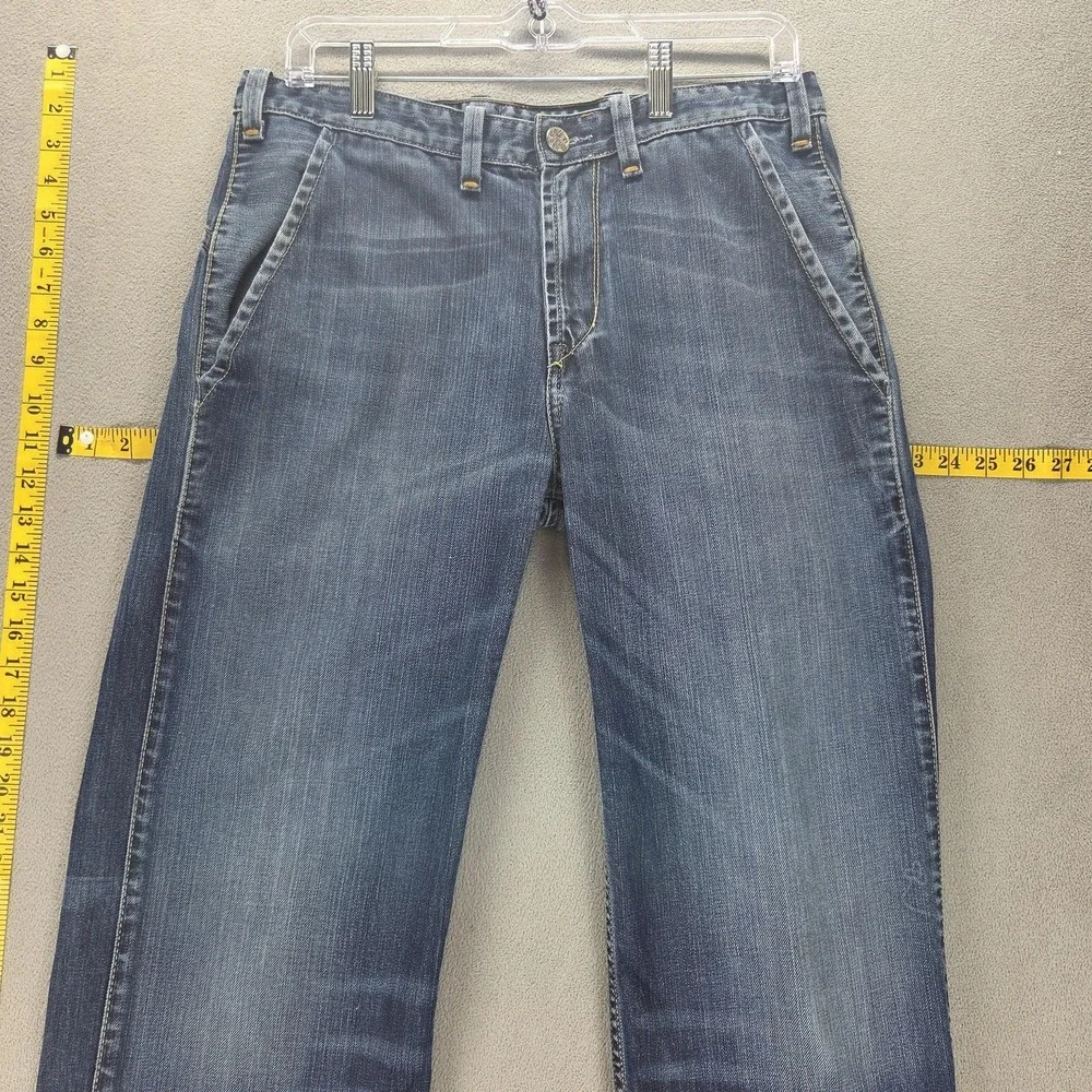 Vintage Levis Jeans Mens 31x32 Blue Two Horse Engineered Flap Pocket Honeycomb